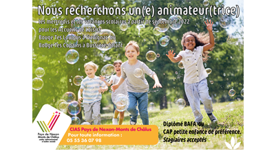 Nous recherchons un(e) animateur(trice)